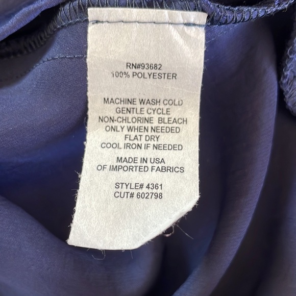 Forgotten Grace Navy Blue Satin Midi Skirt - Picture 6 of 6